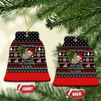 Sloth All I Want For Christmas Ceramic Ornament Xmas Holiday Patterns - Wonder Print Shop