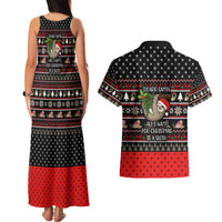 Sloth All I Want For Christmas Couples Matching Tank Maxi Dress and Hawaiian Shirt Xmas Holiday Patterns - Wonder Print Shop