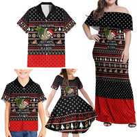 Sloth All I Want For Christmas Family Matching Off Shoulder Maxi Dress and Hawaiian Shirt Xmas Holiday Patterns - Wonder Print Shop