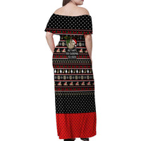 Sloth All I Want For Christmas Family Matching Off Shoulder Maxi Dress and Hawaiian Shirt Xmas Holiday Patterns - Wonder Print Shop