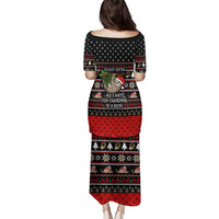 Sloth All I Want For Christmas Family Matching Puletasi and Hawaiian Shirt Xmas Holiday Patterns - Wonder Print Shop