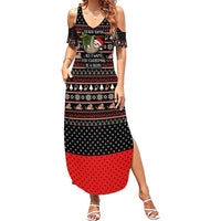 Sloth All I Want For Christmas Family Matching Summer Maxi Dress and Hawaiian Shirt Xmas Holiday Patterns - Wonder Print Shop