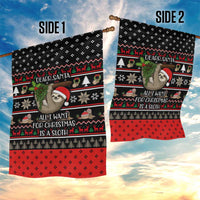 Sloth All I Want For Christmas Garden Flag Xmas Holiday Patterns - Wonder Print Shop