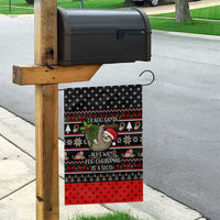 Sloth All I Want For Christmas Garden Flag Xmas Holiday Patterns - Wonder Print Shop