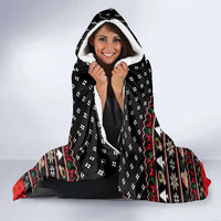 Sloth All I Want For Christmas Hooded Blanket Xmas Holiday Patterns - Wonder Print Shop