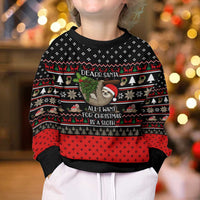 Sloth All I Want For Christmas Kid Ugly Christmas Sweater Xmas Holiday Patterns - Wonder Print Shop