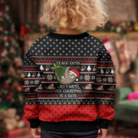 Sloth All I Want For Christmas Kid Ugly Christmas Sweater Xmas Holiday Patterns - Wonder Print Shop