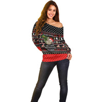 Sloth All I Want For Christmas Off Shoulder Sweater Xmas Holiday Patterns - Wonder Print Shop