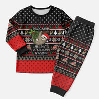 Sloth All I Want For Christmas Pajama Set Xmas Holiday Patterns - Wonder Print Shop