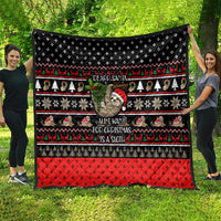 Sloth All I Want For Christmas Quilt Xmas Holiday Patterns - Wonder Print Shop