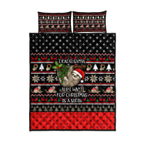Sloth All I Want For Christmas Quilt Bed Set Xmas Holiday Patterns - Wonder Print Shop