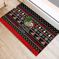 Sloth All I Want For Christmas Rubber Doormat Xmas Holiday Patterns - Wonder Print Shop