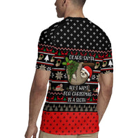 Sloth All I Want For Christmas Rugby Jersey Xmas Holiday Patterns - Wonder Print Shop