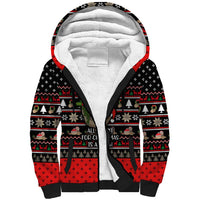 Sloth All I Want For Christmas Sherpa Hoodie Xmas Holiday Patterns - Wonder Print Shop