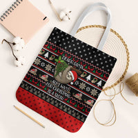Sloth All I Want For Christmas Tote Bag Xmas Holiday Patterns - Wonder Print Shop