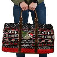 Sloth All I Want For Christmas Travel Bag Xmas Holiday Patterns - Wonder Print Shop