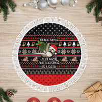 Sloth All I Want For Christmas Tree Skirt Xmas Holiday Patterns - Wonder Print Shop