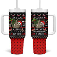 Sloth All I Want For Christmas Tumbler With Handle Xmas Holiday Patterns - Wonder Print Shop
