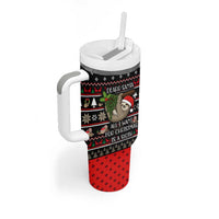 Sloth All I Want For Christmas Tumbler With Handle Xmas Holiday Patterns - Wonder Print Shop