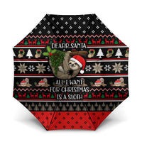 Sloth All I Want For Christmas Umbrella Xmas Holiday Patterns - Wonder Print Shop