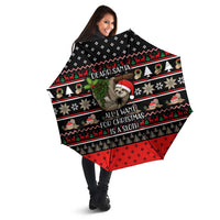 Sloth All I Want For Christmas Umbrella Xmas Holiday Patterns - Wonder Print Shop