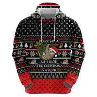 Sloth All I Want For Christmas Zip Hoodie Xmas Holiday Patterns - Wonder Print Shop