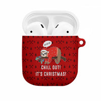 Sloth Chill Out Christmas AirPods Case Xmas Holiday Patterns - Wonder Print Shop