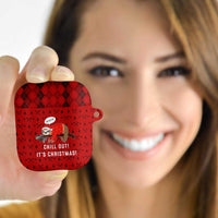 Sloth Chill Out Christmas AirPods Case Xmas Holiday Patterns - Wonder Print Shop