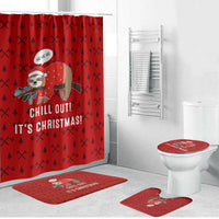 Sloth Chill Out Christmas Bathroom Set Xmas Holiday Patterns - Wonder Print Shop