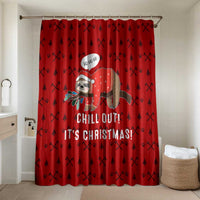 Sloth Chill Out Christmas Bathroom Set Xmas Holiday Patterns - Wonder Print Shop