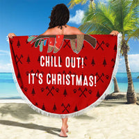 Sloth Chill Out Christmas Beach Blanket Xmas Holiday Patterns - Wonder Print Shop