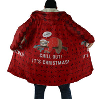 Sloth Chill Out Christmas Cloak Xmas Holiday Patterns - Wonder Print Shop
