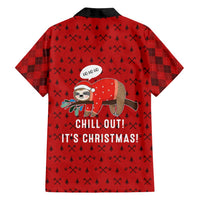 Sloth Chill Out Christmas Family Matching Summer Maxi Dress and Hawaiian Shirt Xmas Holiday Patterns - Wonder Print Shop