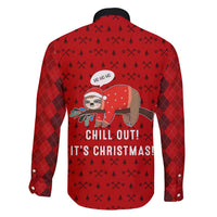 Sloth Chill Out Christmas Family Matching Summer Maxi Dress and Hawaiian Shirt Xmas Holiday Patterns - Wonder Print Shop