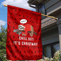 Sloth Chill Out Christmas Garden Flag Xmas Holiday Patterns - Wonder Print Shop