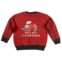 Sloth Chill Out Christmas Kid Ugly Christmas Sweater Xmas Holiday Patterns - Wonder Print Shop