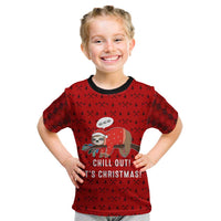 Sloth Chill Out Christmas Kid T Shirt Xmas Holiday Patterns - Wonder Print Shop