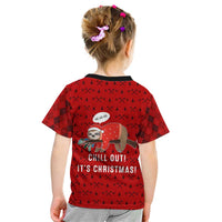 Sloth Chill Out Christmas Kid T Shirt Xmas Holiday Patterns - Wonder Print Shop