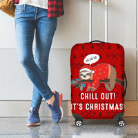 Sloth Chill Out Christmas Luggage Cover Xmas Holiday Patterns - Wonder Print Shop