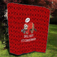 Sloth Chill Out Christmas Quilt Xmas Holiday Patterns - Wonder Print Shop