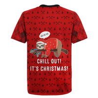 Sloth Chill Out Christmas Rugby Jersey Xmas Holiday Patterns - Wonder Print Shop