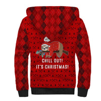 Sloth Chill Out Christmas Sherpa Hoodie Xmas Holiday Patterns - Wonder Print Shop