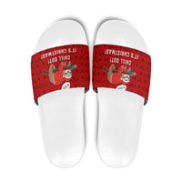 Sloth Chill Out Christmas Slide Sandals Xmas Holiday Patterns - Wonder Print Shop