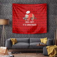 Sloth Chill Out Christmas Tapestry Xmas Holiday Patterns - Wonder Print Shop