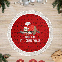 Sloth Chill Out Christmas Tree Skirt Xmas Holiday Patterns - Wonder Print Shop
