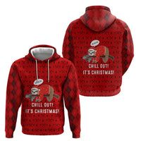 Sloth Chill Out Christmas Zip Hoodie Xmas Holiday Patterns - Wonder Print Shop