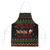 Sloth Keep Sleeping Christmas Apron Xmas Holiday Patterns - Wonder Print Shop