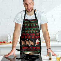 Sloth Keep Sleeping Christmas Apron Xmas Holiday Patterns - Wonder Print Shop
