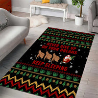 Sloth Keep Sleeping Christmas Area Rug Xmas Holiday Patterns - Wonder Print Shop