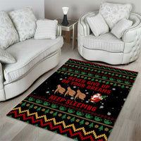 Sloth Keep Sleeping Christmas Area Rug Xmas Holiday Patterns - Wonder Print Shop